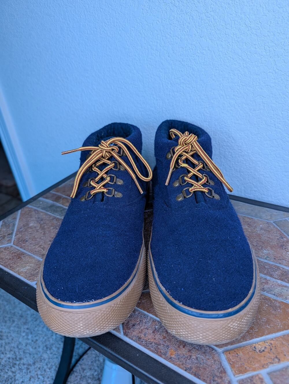 Sperry Top-Sider Men's 12M Navy Wool Chukka Boots Lace Up Casual Boat Nautical